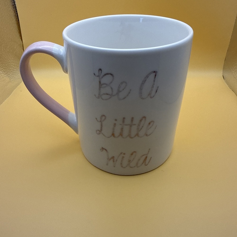 Hazel And Co Be A Little Wild Coffee Mug Pink Gold Heart Art Deco Ceramic Gift